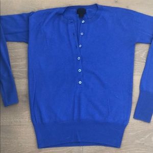 J.Crew 100% Italian cashmere Henley sweater